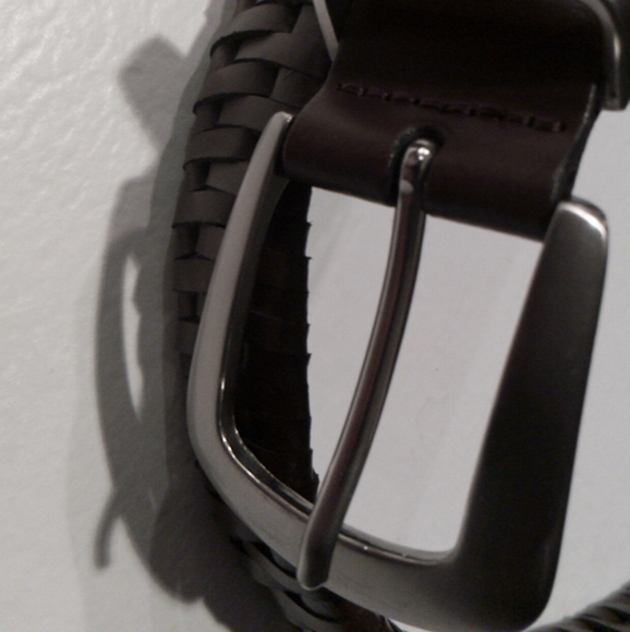 Dark Brown Leather Braided Belt Unisex (?) - Picture 5 of 6